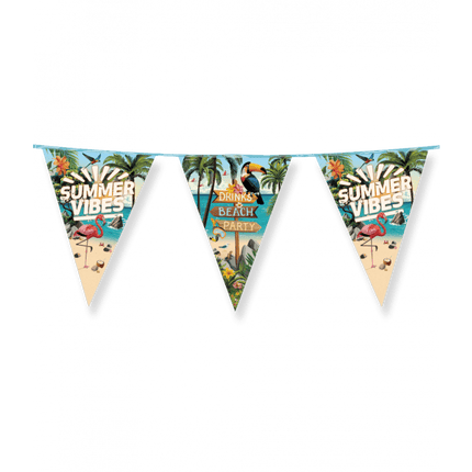 Gekleurde Slinger Summer Vibes 10m van Paper Dreams koop je bij Partywinkel