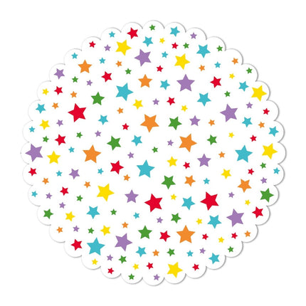 Gekleurde Taartplateu Sterren van Procos koop je bij Partywinkel