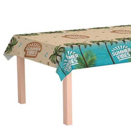 Gekleurde Tafelkleed Summer Vibes 2,74m van Paper Dreams koop je bij Partywinkel