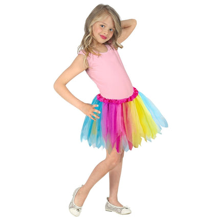 Gekleurde Tutu Meisje 40cm van Widmann koop je bij Partywinkel
