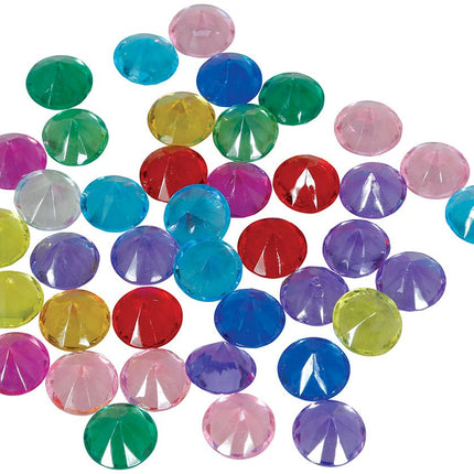 Gekleurde Uitdeelcadeautjes Edelstenen 1,5cm 50st - Partywinkel - 8434077272374