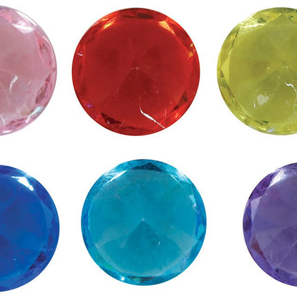Gekleurde Uitdeelcadeautjes Edelstenen 1,5cm 50st - Partywinkel - 8434077272374