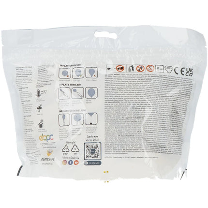 Gele Ballonnen Metallic Zesty Yellow 33cm 50st van Folat koop je bij Partywinkel