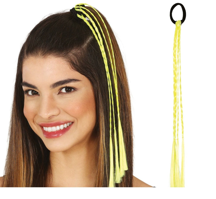 Gele Hair Extension 35cm 3st - Partywinkel - 8434077481448