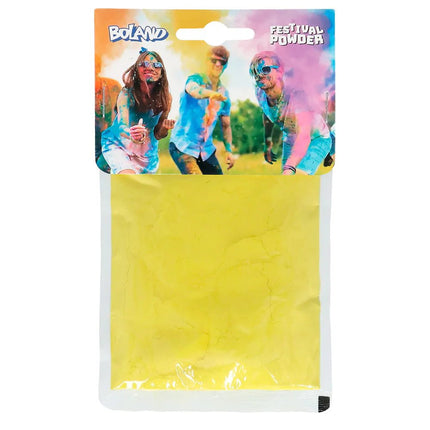 Gele Holi Poeder 70gr van Boland koop je bij Partywinkel