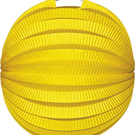 Gele Lampion Bol 23cm - Partywinkel - 8711319300010