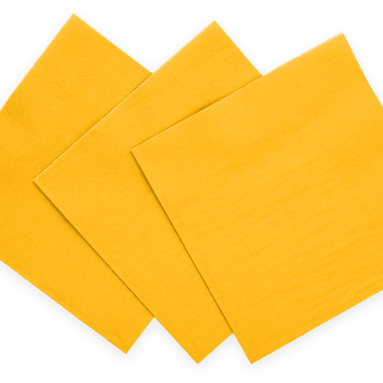 Gele Servetten 3 Laags 33cm 20st van WeFiesta koop je bij Partywinkel