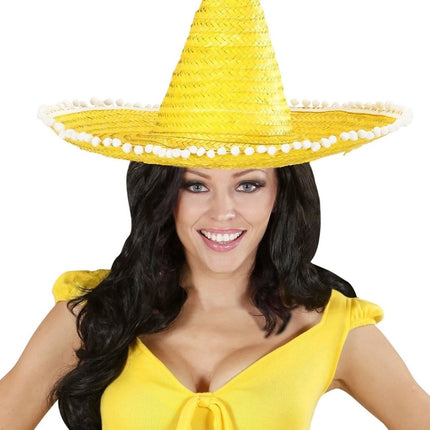 Gele Sombrero 50cm van Widmann koop je bij Partywinkel