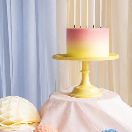 Gele Taartplateu 24cm van Partydeco koop je bij Partywinkel