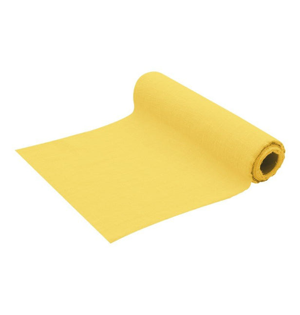 Gele Tafelloper Katoen 5m van CHAKS koop je bij Partywinkel