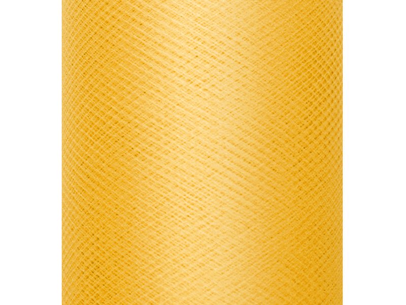 Gele Tule Rol Stijf 30cm 50m van Partydeco koop je bij Partywinkel