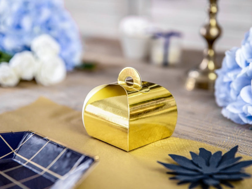 Geschenkdoosjes Goud 6cm 10st van Partydeco koop je bij Partywinkel