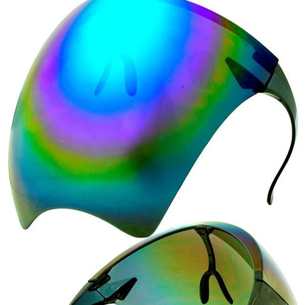 Gezichtsscherm Spiegellens Blauw/Paars van Widmann koop je bij Partywinkel