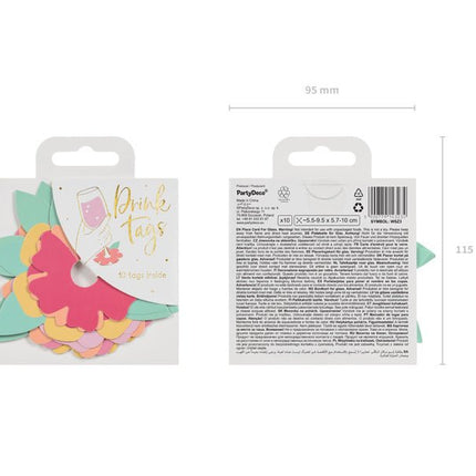 Glasdecoratie Bloemen 10cm 10st van Partydeco koop je bij Partywinkel