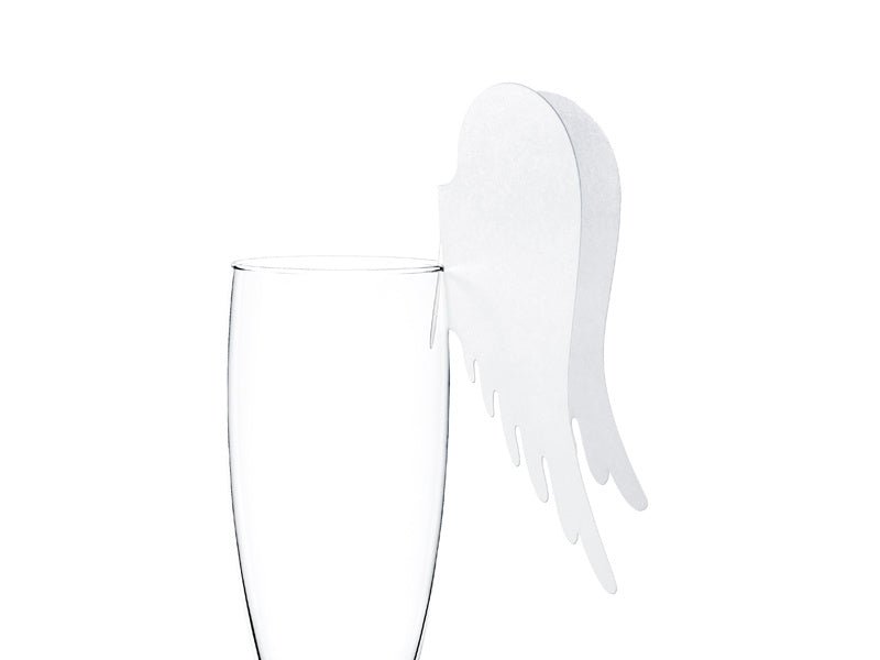 Glasdecoratie Vleugel 12,3cm 10st van Partydeco koop je bij Partywinkel