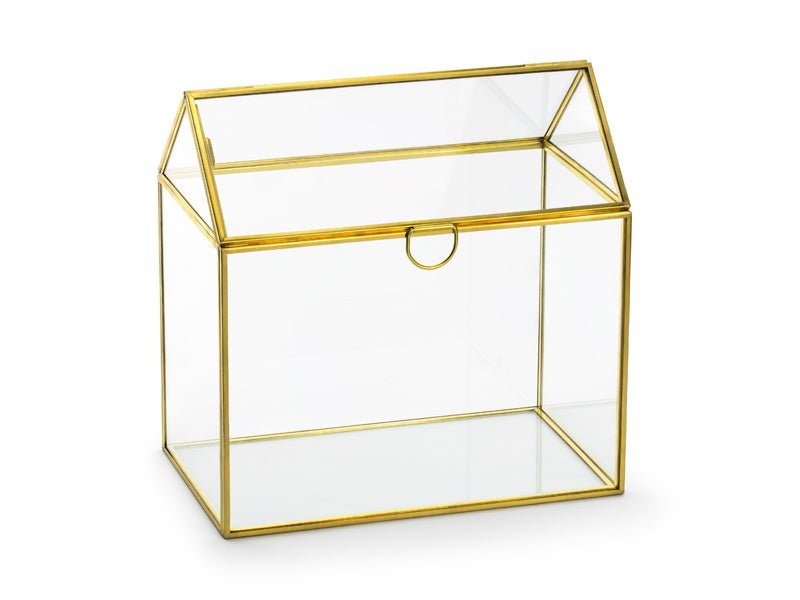 Glazen Enveloppendoos Goud 21xcm van Partydeco koop je bij Partywinkel