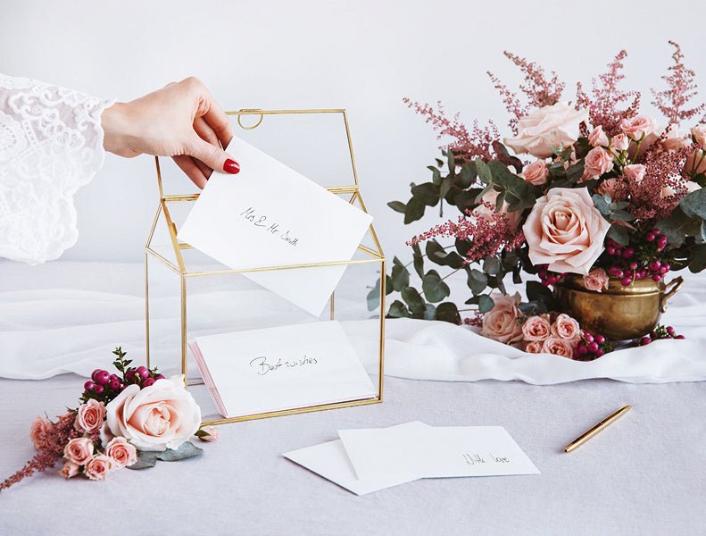 Glazen Enveloppendoos Goud 21xcm van Partydeco koop je bij Partywinkel