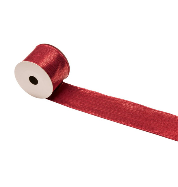BŁYSZCZĄCA CZERWONA LOOM-LINTA 6,3 CM X 3 M