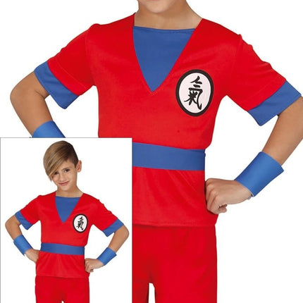 Goku Kostuum Dragon Ball Z Kind Rood van Fiestas Guirca koop je bij Partywinkel