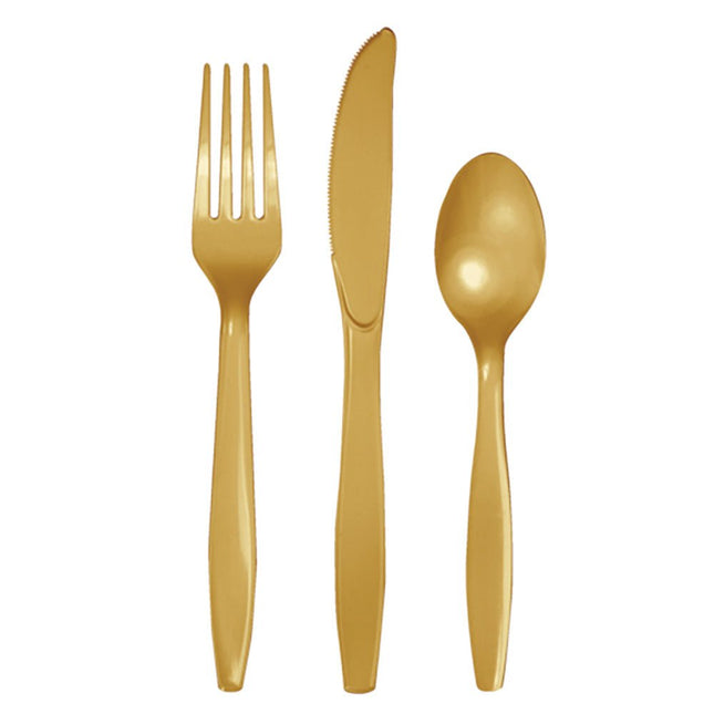 Goud Bestek Plastic 24st van Creative Converting koop je bij Partywinkel