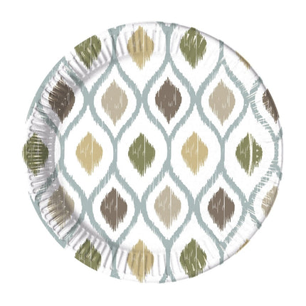 Goud Witte Borden Boho 20cm 8st van Procos koop je bij Partywinkel