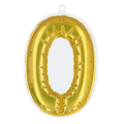 Gouden 0 Jaar Stickers Folieballon 20cm van Boland koop je bij Partywinkel