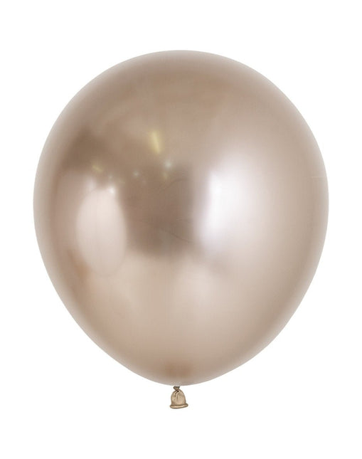 Gouden Ballonnen Champagne 45cm 15st van Sempertex koop je bij Partywinkel