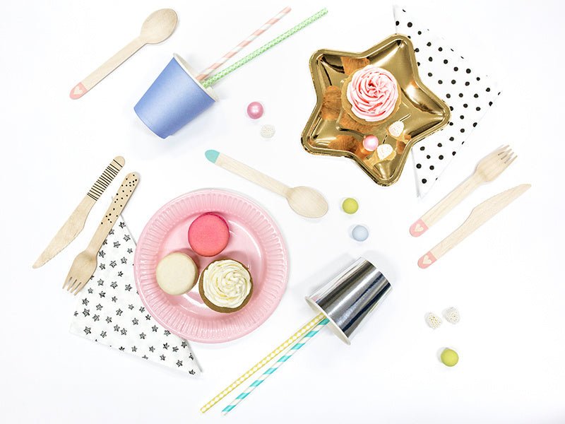 Gouden Borden Ster 18cm 6st van Partydeco koop je bij Partywinkel