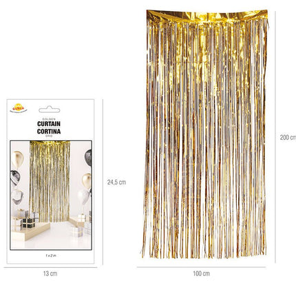Gouden Deurgordijn 2m van Fiestas Guirca koop je bij Partywinkel