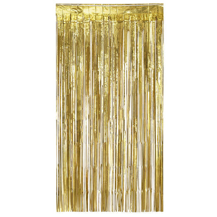 Gouden Deurgordijn Metallic 2m van Boland koop je bij Partywinkel