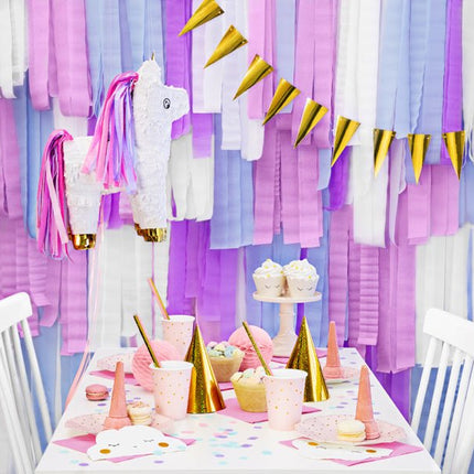 Gouden Feesthoedjes Holografisch 16cm 6st van Partydeco koop je bij Partywinkel