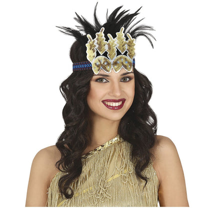 Gouden Haarband Charkeston Glitter van Fiestas Guirca koop je bij Partywinkel