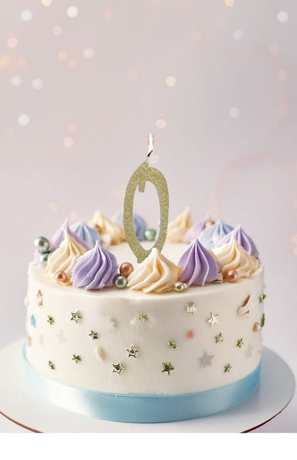 Gouden Kaars 0 Jaar Glitter 12,5cm van Fiestas Guirca koop je bij Partywinkel