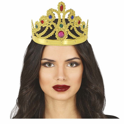Gouden Kroon Koningin van Fiestas Guirca koop je bij Partywinkel