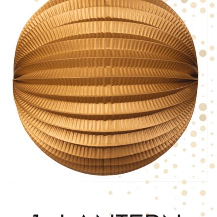 Gouden Lampion Metallic 25cm van WeFiesta koop je bij Partywinkel