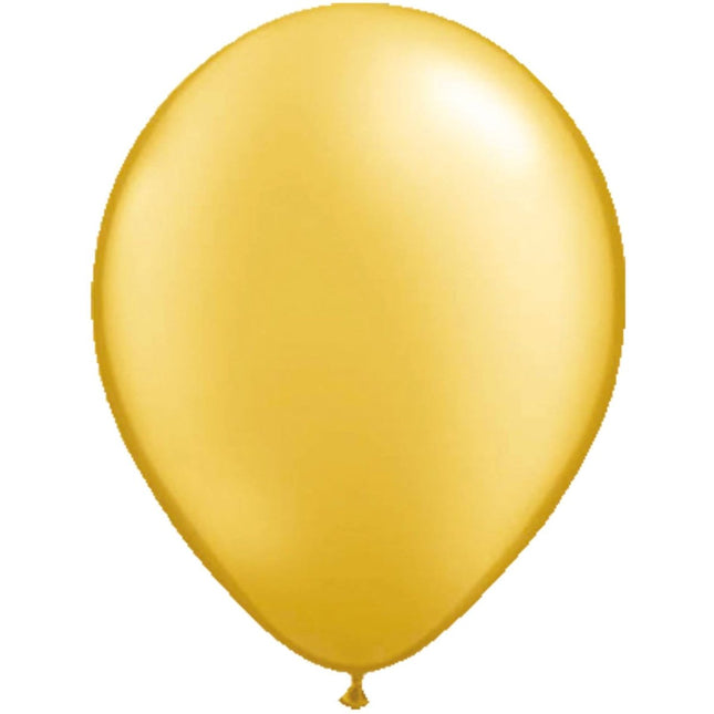Gouden Metallic Ballonnen 30cm - 10 stuks van Folat koop je bij Partywinkel
