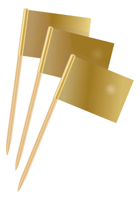 Gouden Prikkers 7cm 50st van Haza Witbaard koop je bij Partywinkel