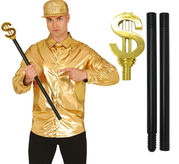 Gouden Scepter Dollar 76cm - Partywinkel - 8434077164860