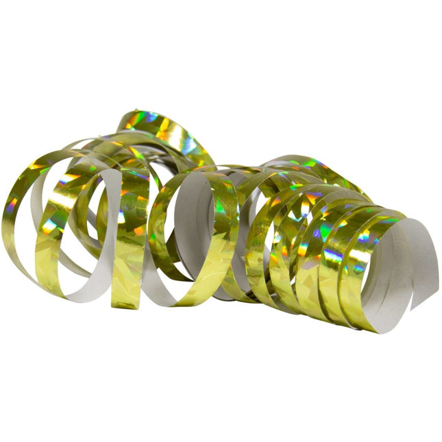 Gouden Serpentines Holografisch 4m 18 ringen 2st van Folat koop je bij Partywinkel