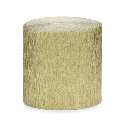 Gouden Slingers Crepe Rol 5cm 10m 4st van Partydeco koop je bij Partywinkel