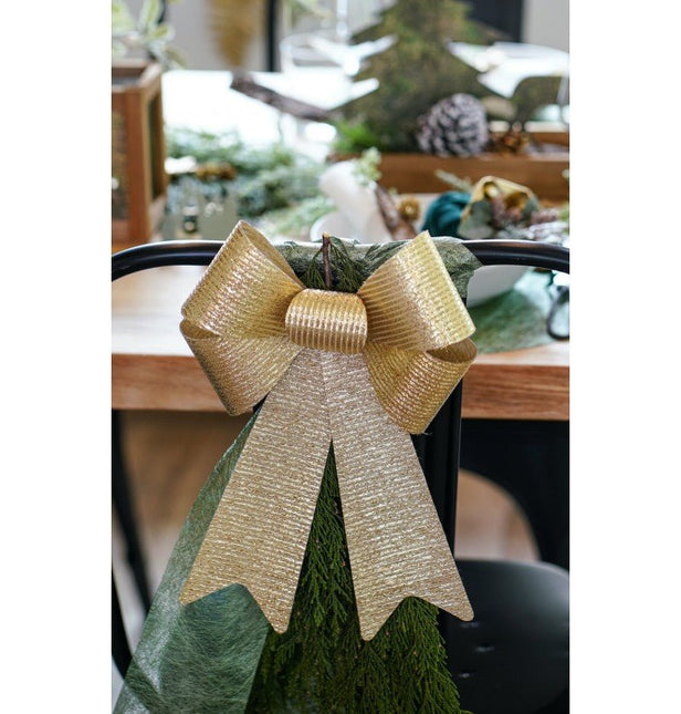 Gouden Strik Glitters Strepen 38cm van CHAKS koop je bij Partywinkel