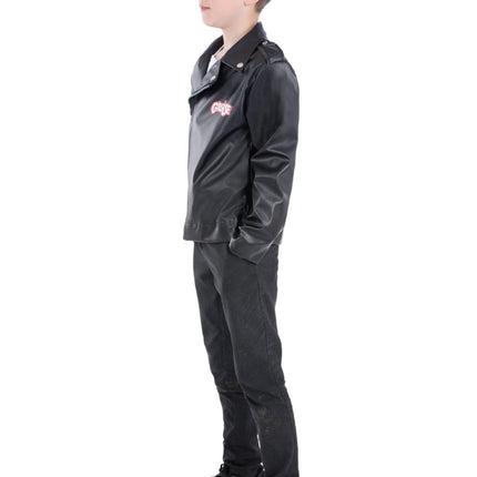 Grease Jas Zwart Jongen T - Bird van Smiffys koop je bij Partywinkel