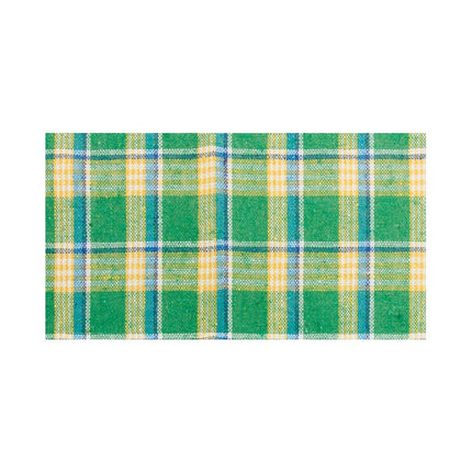 ZIELONA LNIANA WSTĄŻKA MADRAS 10 CM X 5 M