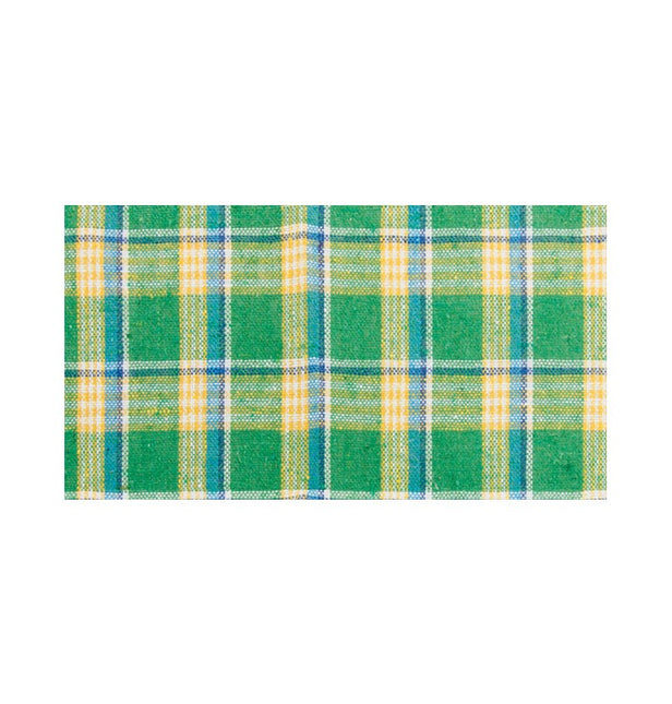 ZIELONA LNIANA WSTĄŻKA MADRAS 10 CM X 5 M