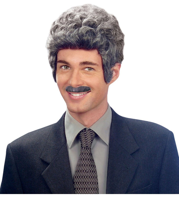 Grijze Nep Snor van Widmann koop je bij Partywinkel