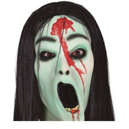 Groen Halloween Masker Horror Meisje van Fiestas Guirca koop je bij Partywinkel