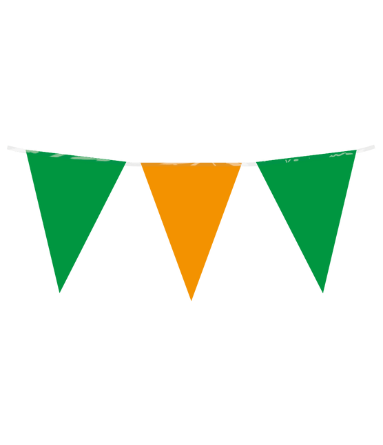 Groen Oranje Slinger Plastic 10m - Partywinkel - 8716764245671