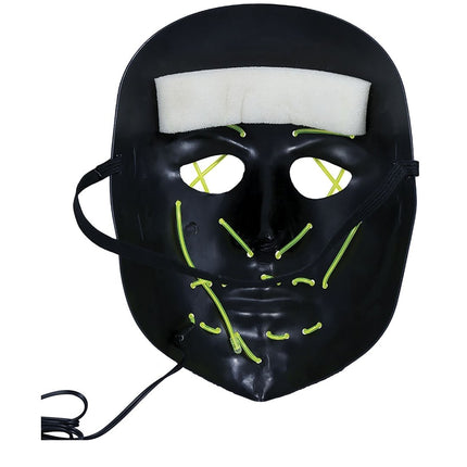Groen Zwarte Halloween Masker Met Licht van Fiestas Guirca koop je bij Partywinkel