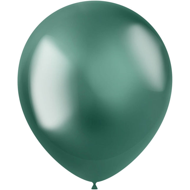 Groene Ballonnen Chroom 33cm 10st van Folat koop je bij Partywinkel