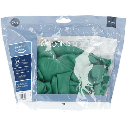 Groene Ballonnen Pine Green 33cm 50st van Folat koop je bij Partywinkel
